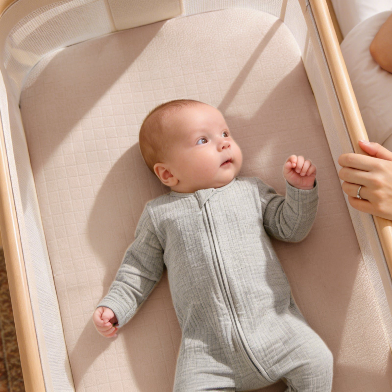 HARPPA Muslin Bassinet Sheets 2 Pack | Fitted Baby Sheets for Cuddly Bassinet & Bedside Sleeper