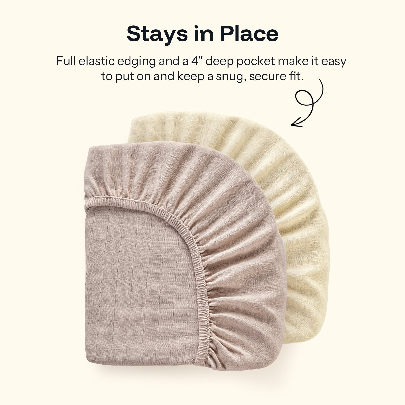 HARPPA Muslin Bassinet Sheets 2 Pack | Fitted Baby Sheets for Cuddly Bassinet & Bedside Sleeper