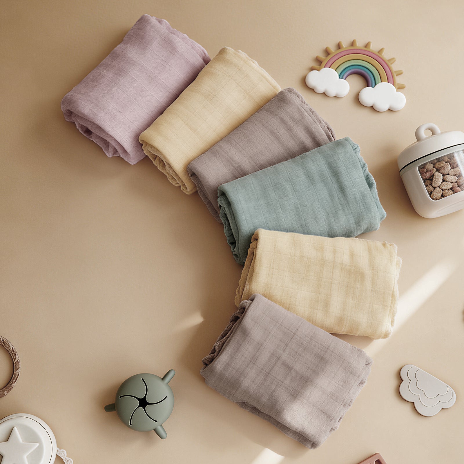 HARPPA Muslin Bassinet Sheets 2 Pack | Fitted Baby Sheets for Cuddly Bassinet & Bedside Sleeper