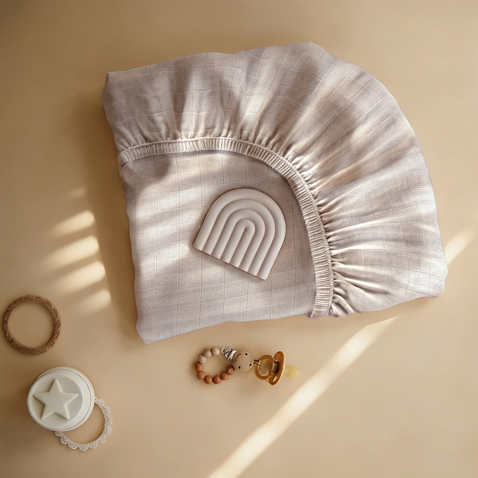 HARPPA Muslin Bassinet Sheets 2 Pack | Fitted Baby Sheets for Cuddly Bassinet & Bedside Sleeper