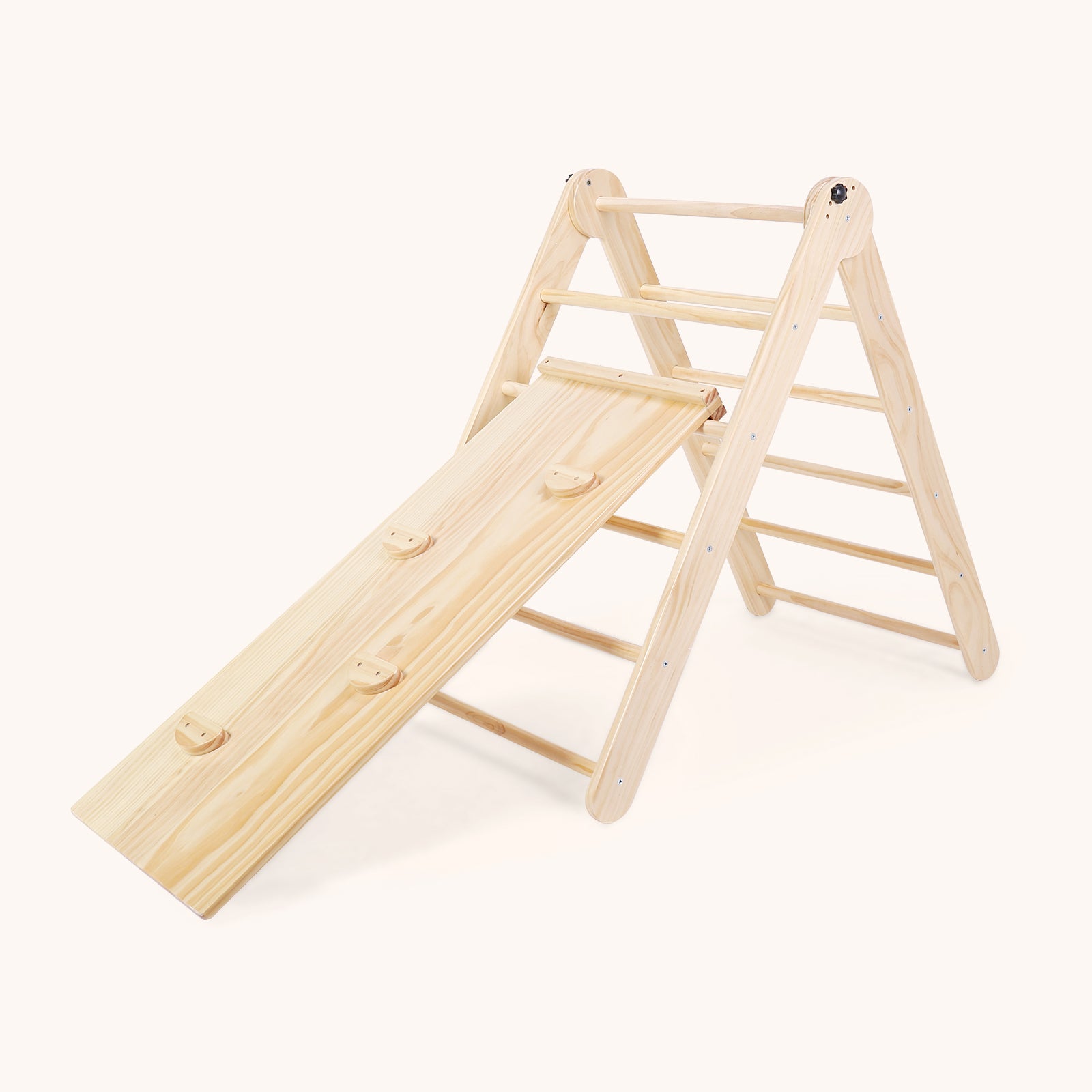Pikler Triangle Climbing Set with Ramp, Foldable Montessori Climbing Toys  Indoor, Wooden Climbing Triangle for Toddlers, Montessori Climber, Colorful