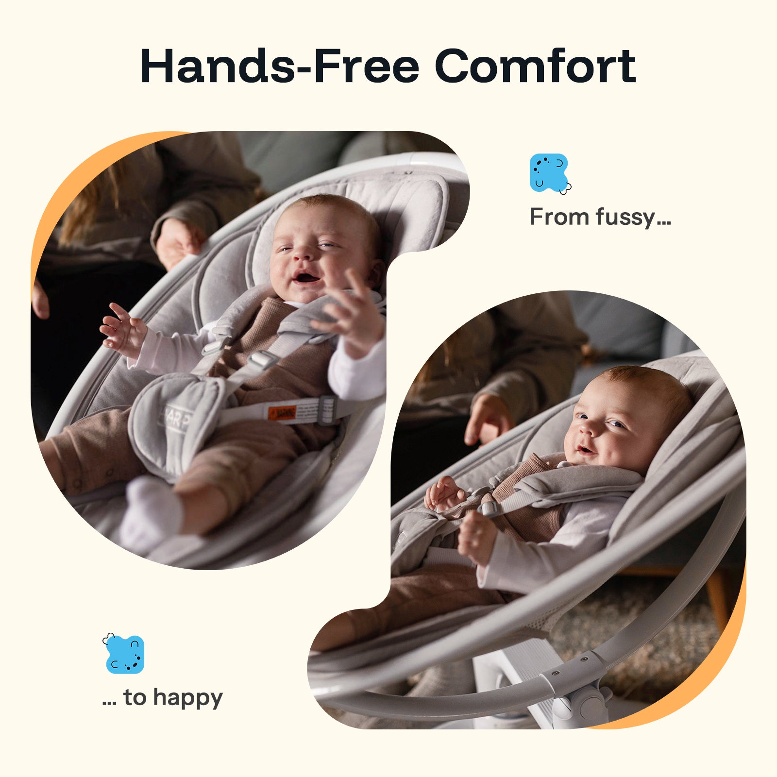 HARPPA Weddell Orbit | Electric Baby Swing for eye-level bonding