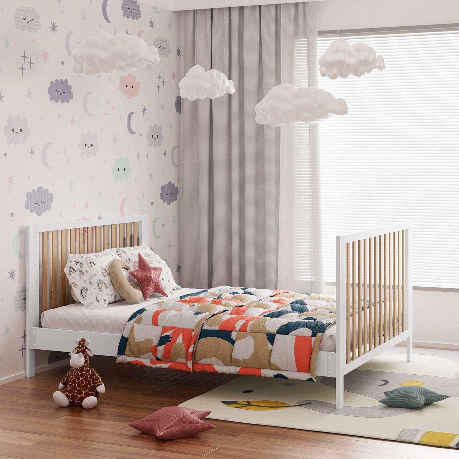 #color_White + Natural Wood