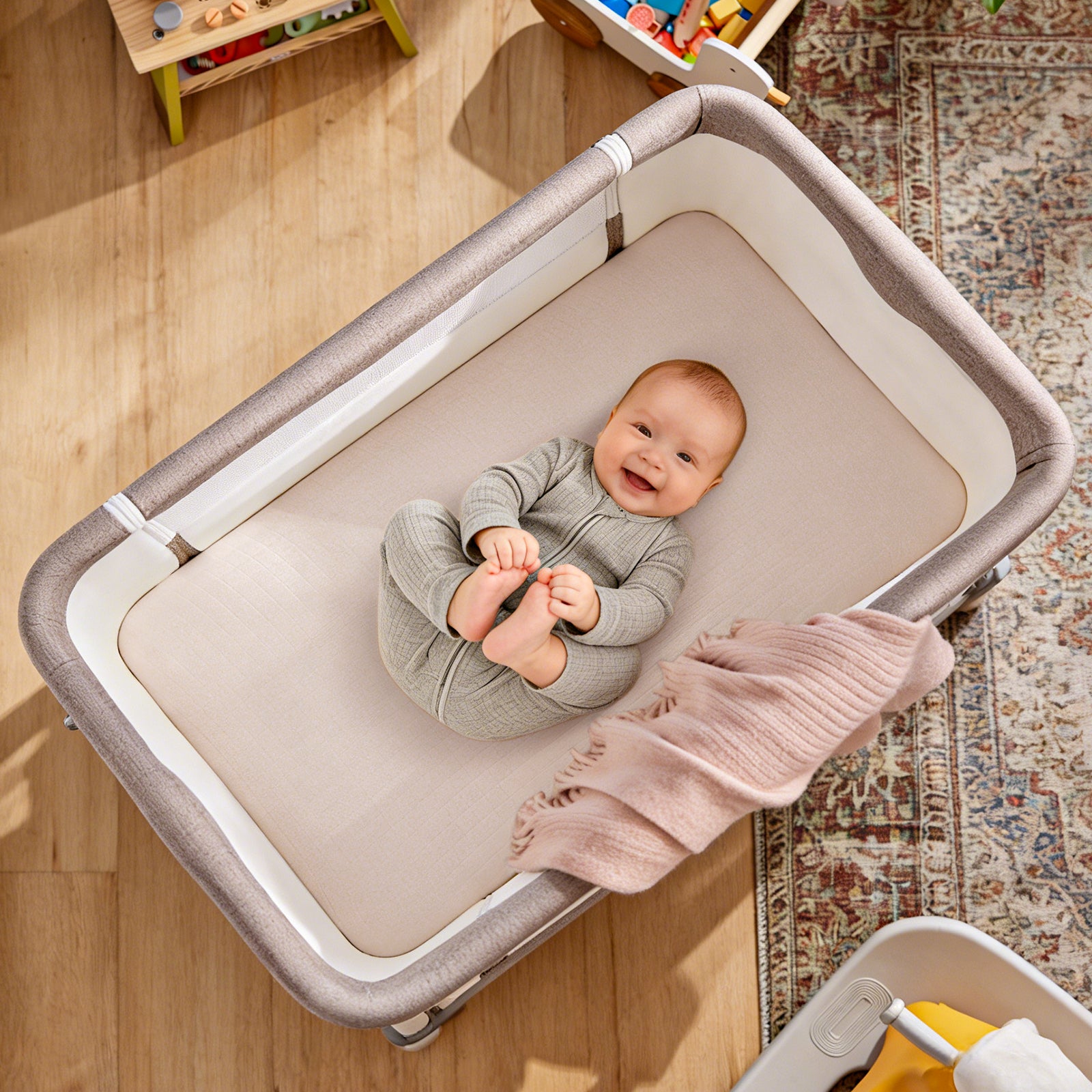 HARPPA Muslin Bassinet Sheets 2 Pack | Fitted Baby Sheets for Cuddly Bassinet & Bedside Sleeper