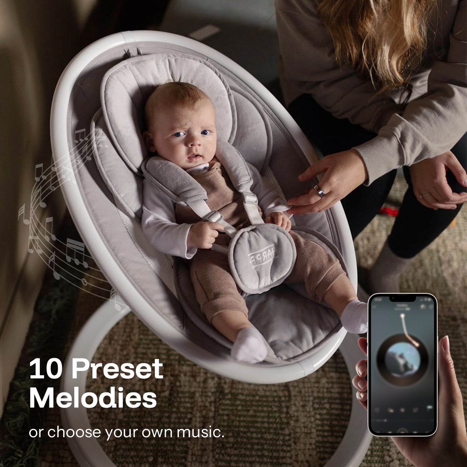 HARPPA Weddell Orbit | Electric Baby Swing for eye-level bonding