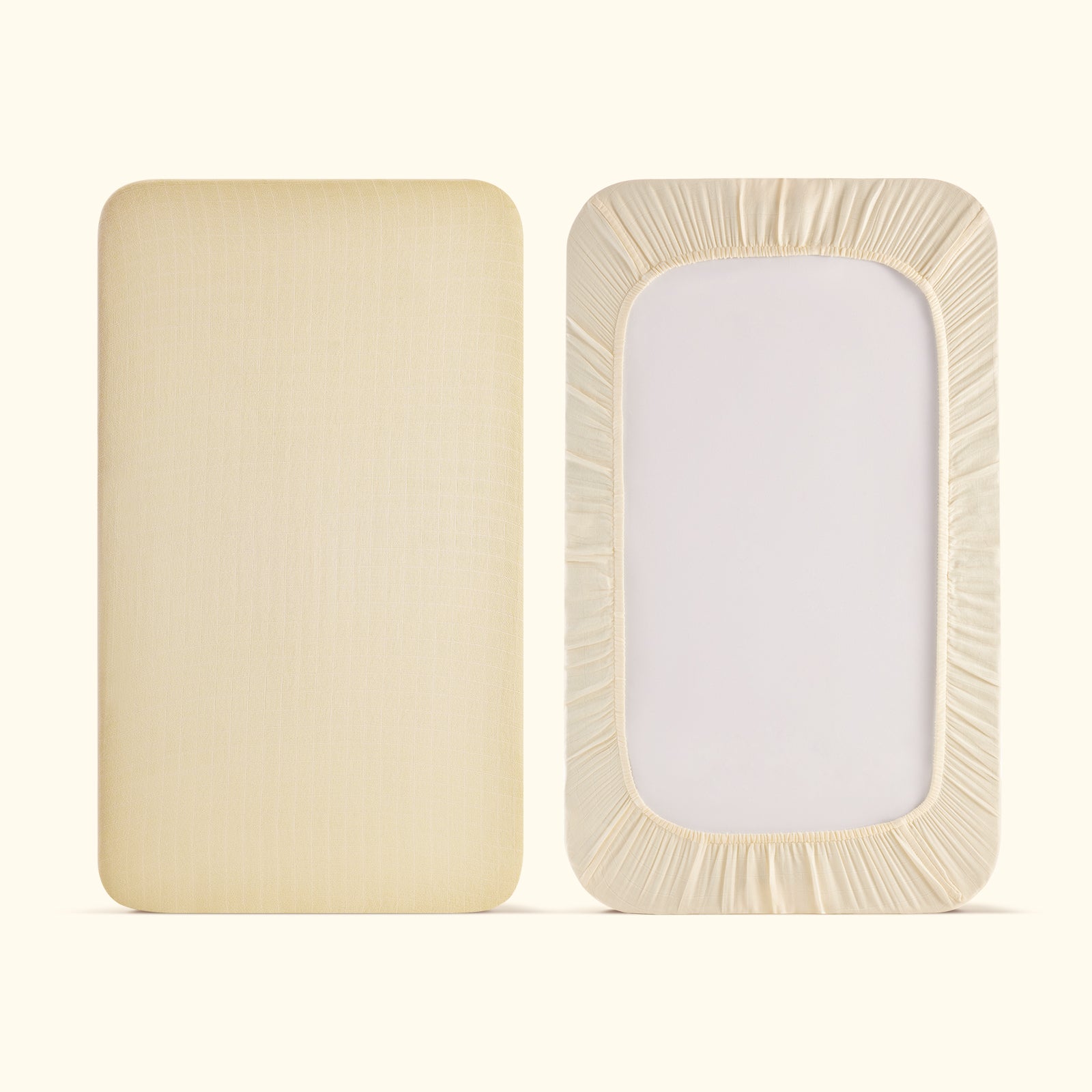 HARPPA Muslin Bassinet Sheets 2 Pack | Fitted Baby Sheets for Cuddly Bassinet & Bedside Sleeper