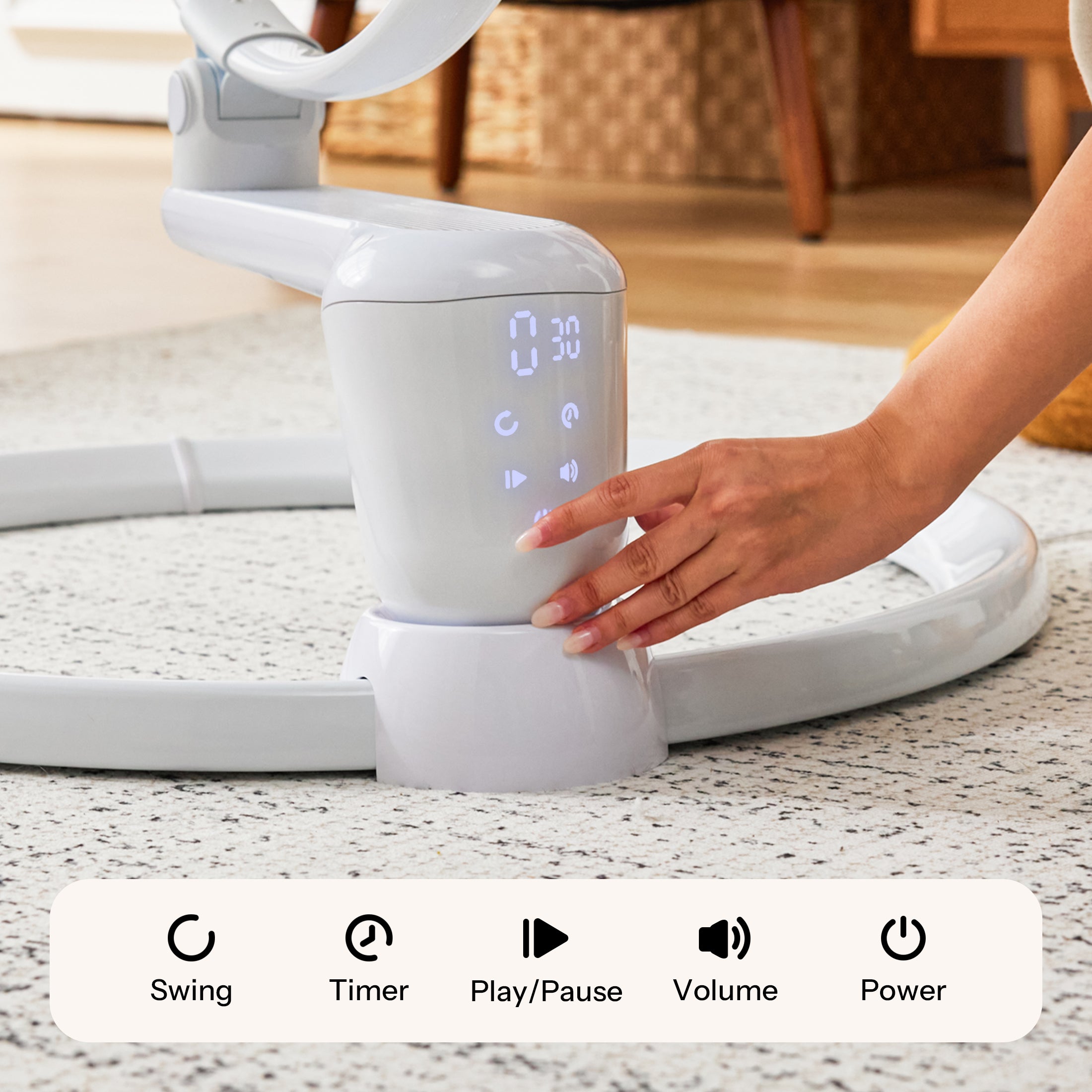 HARPPA Weddell Orbit | Electric Baby Swing for eye-level bonding