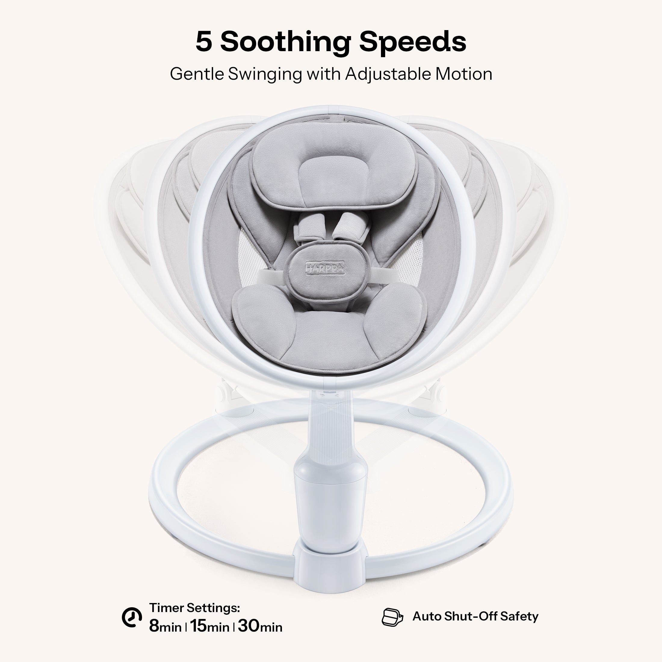 HARPPA Weddell Orbit | Electric Baby Swing for eye-level bonding