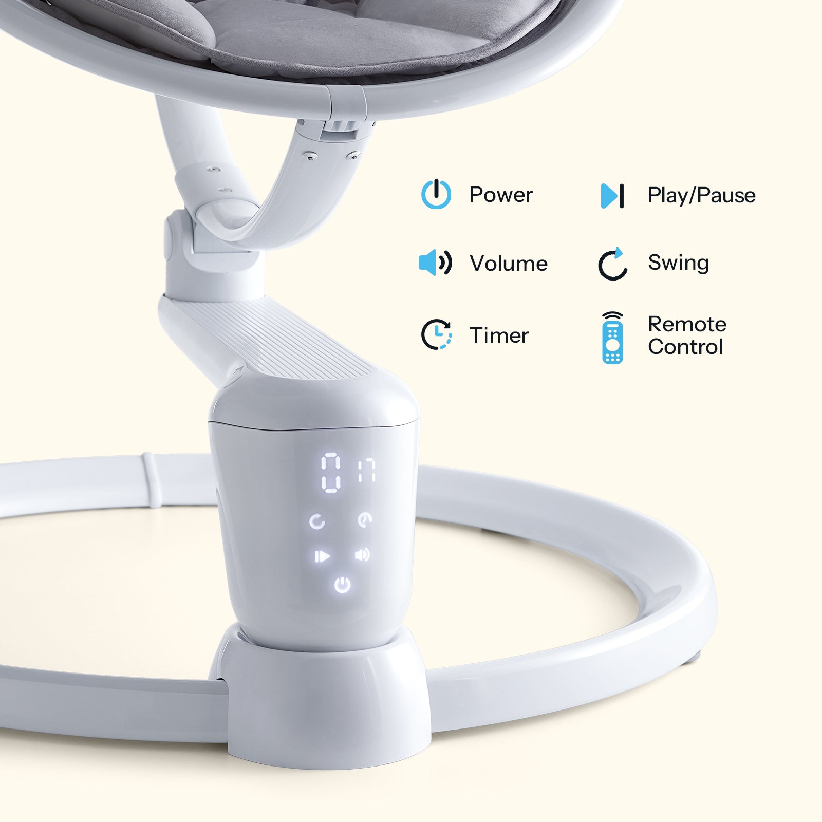 HARPPA Weddell Orbit | Electric Baby Swing for eye-level bonding
