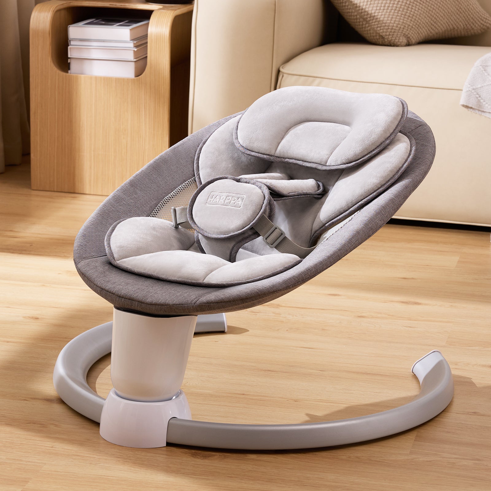HARPPA Baby Swing for Newborns with Remote Control, 5 Sway Speed, Bluetooth Music
