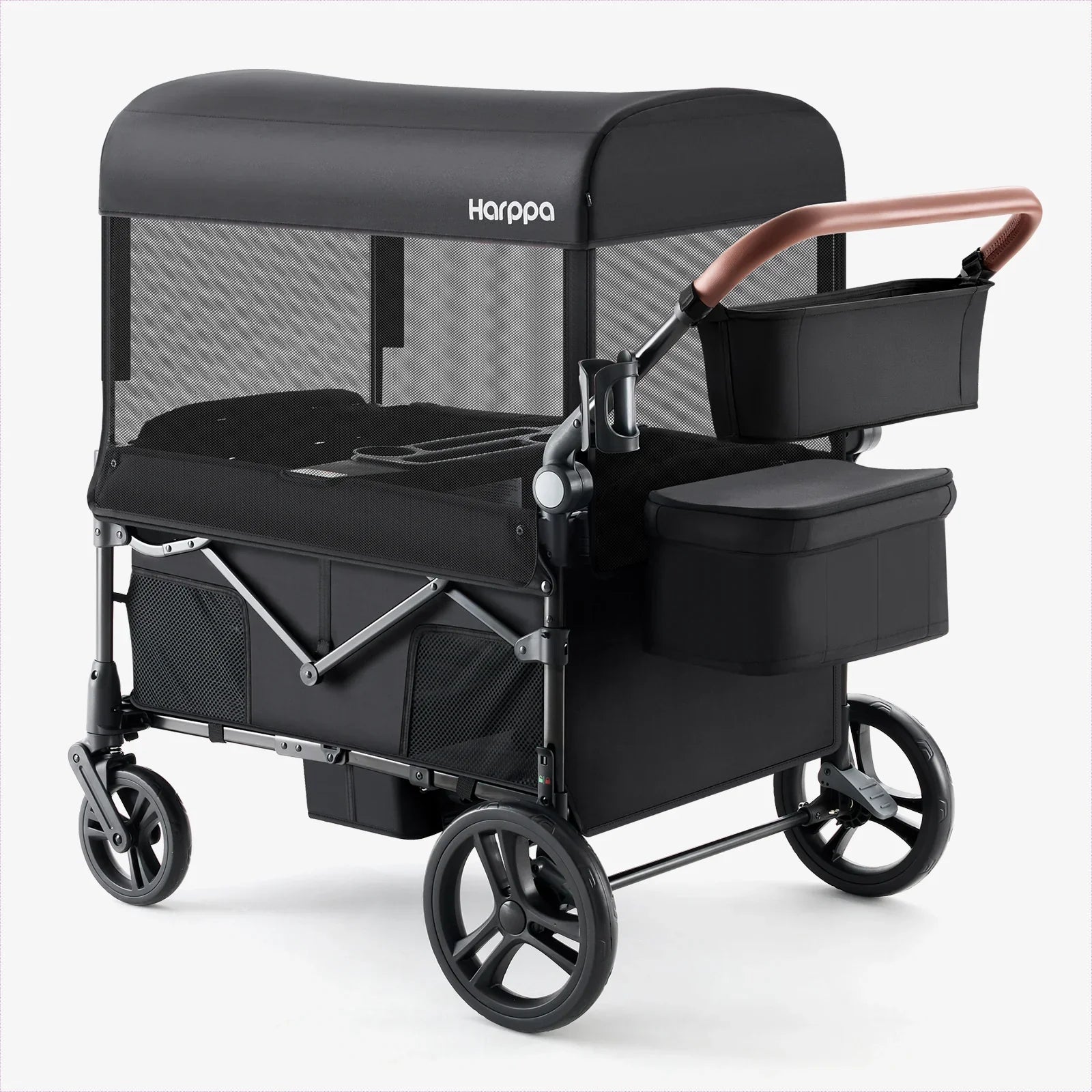 wagon stroller on sale Harppa Remy Plus | 4-Seat All-Terrain — More Room, More Adventure SAPG::evenflo-stroller-rider-board the Harppa Remy Plus Copenhagen Wheel: An E-Bike Color:Black + White Checkered