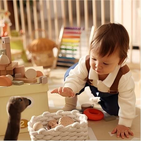 Baby play areas are meant to be lived in, which means little messes are part of the routine.