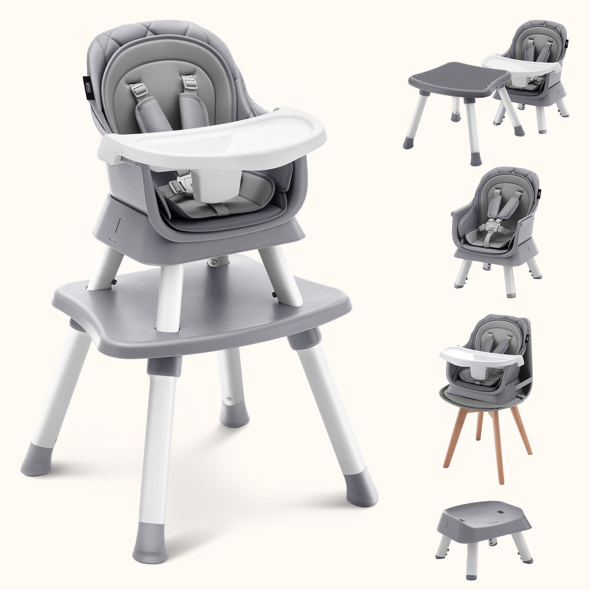 Booster Seat Sit To Step High Chair Skip Hop Grey Sit-To-Step High