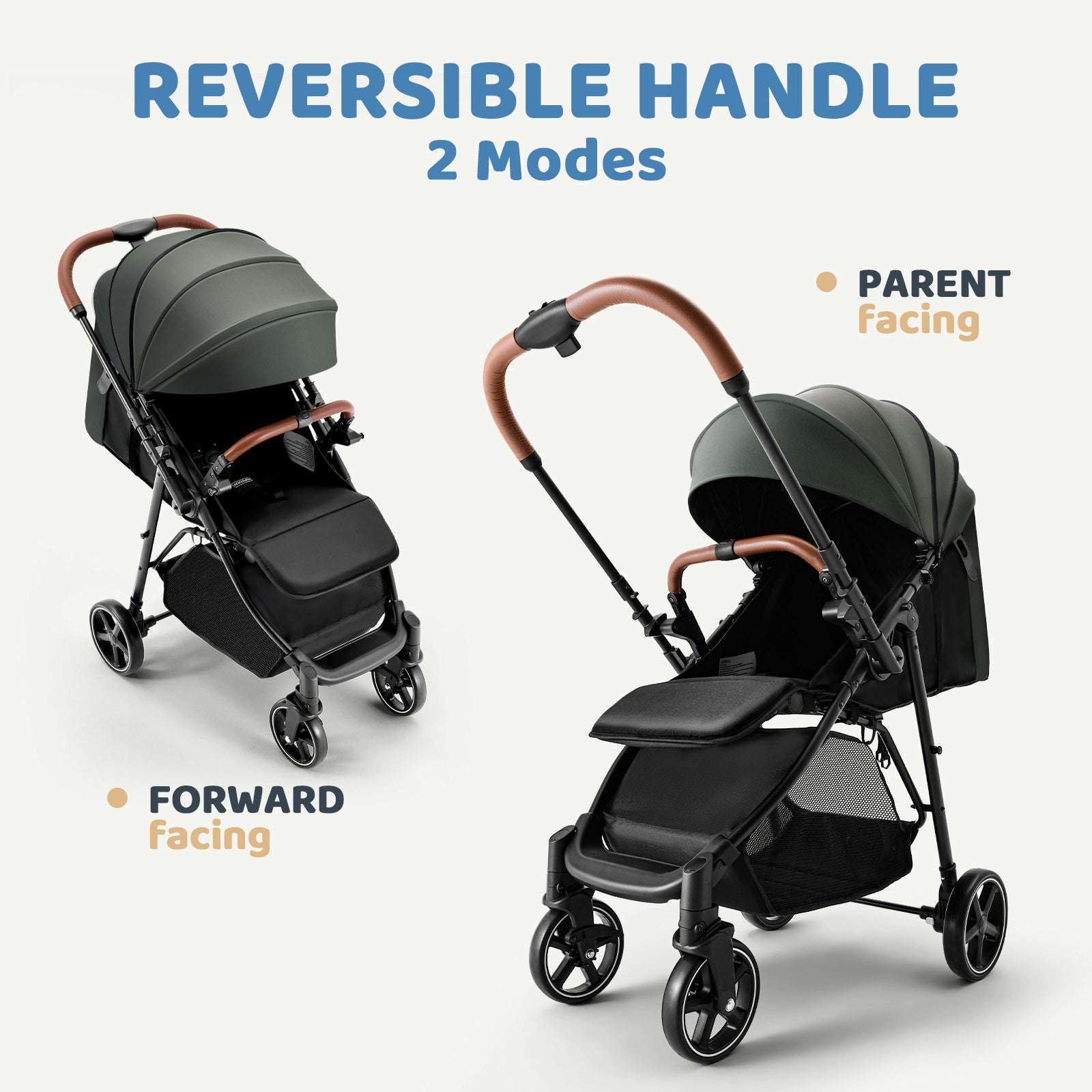 HARPPA Hugglo 2.0 Stroller | Travel Stroller with Single-Hand Fold for Toddlers