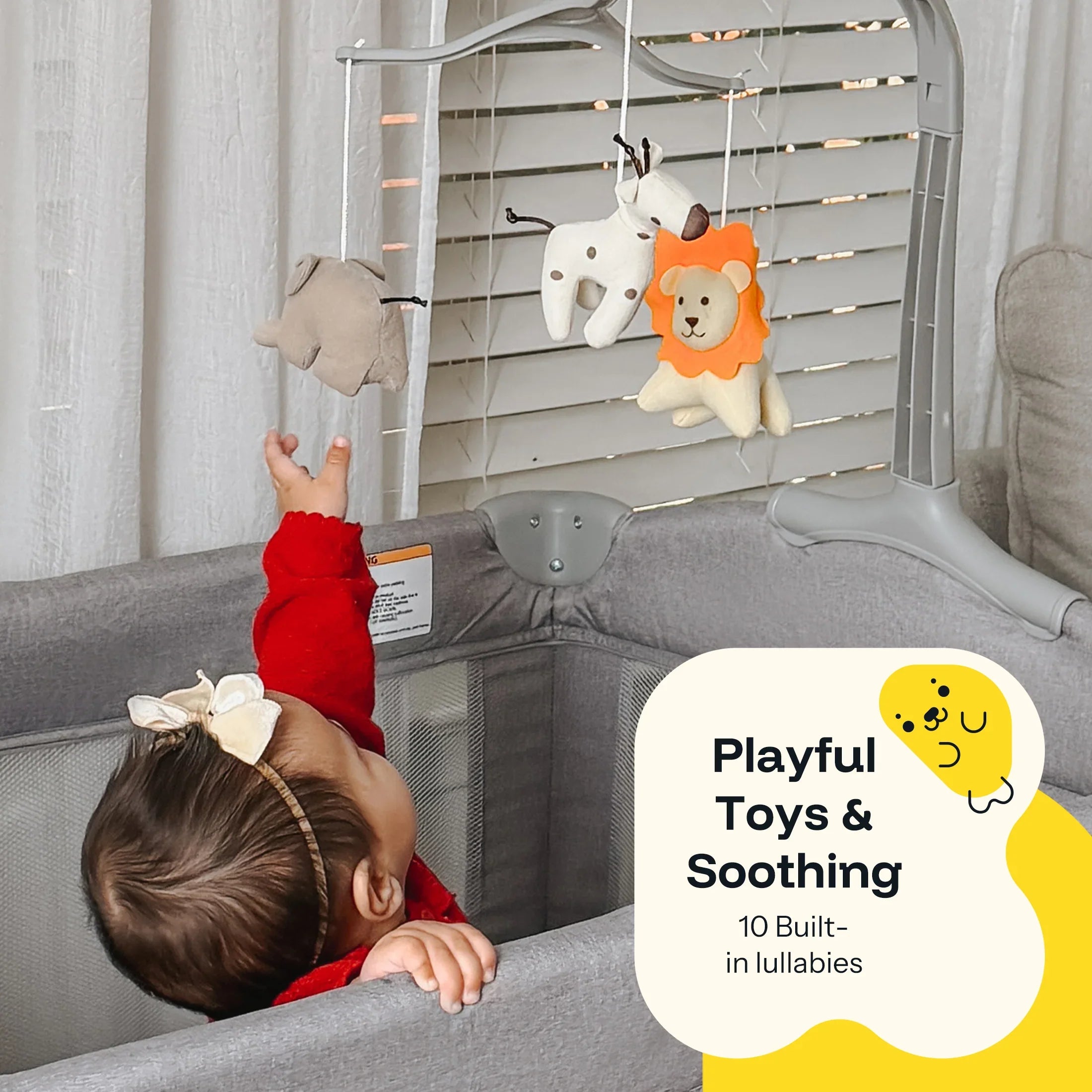 Harppa Saimia 5-in-1 Pack n Play Bassinet & Playard, Portable Crib
