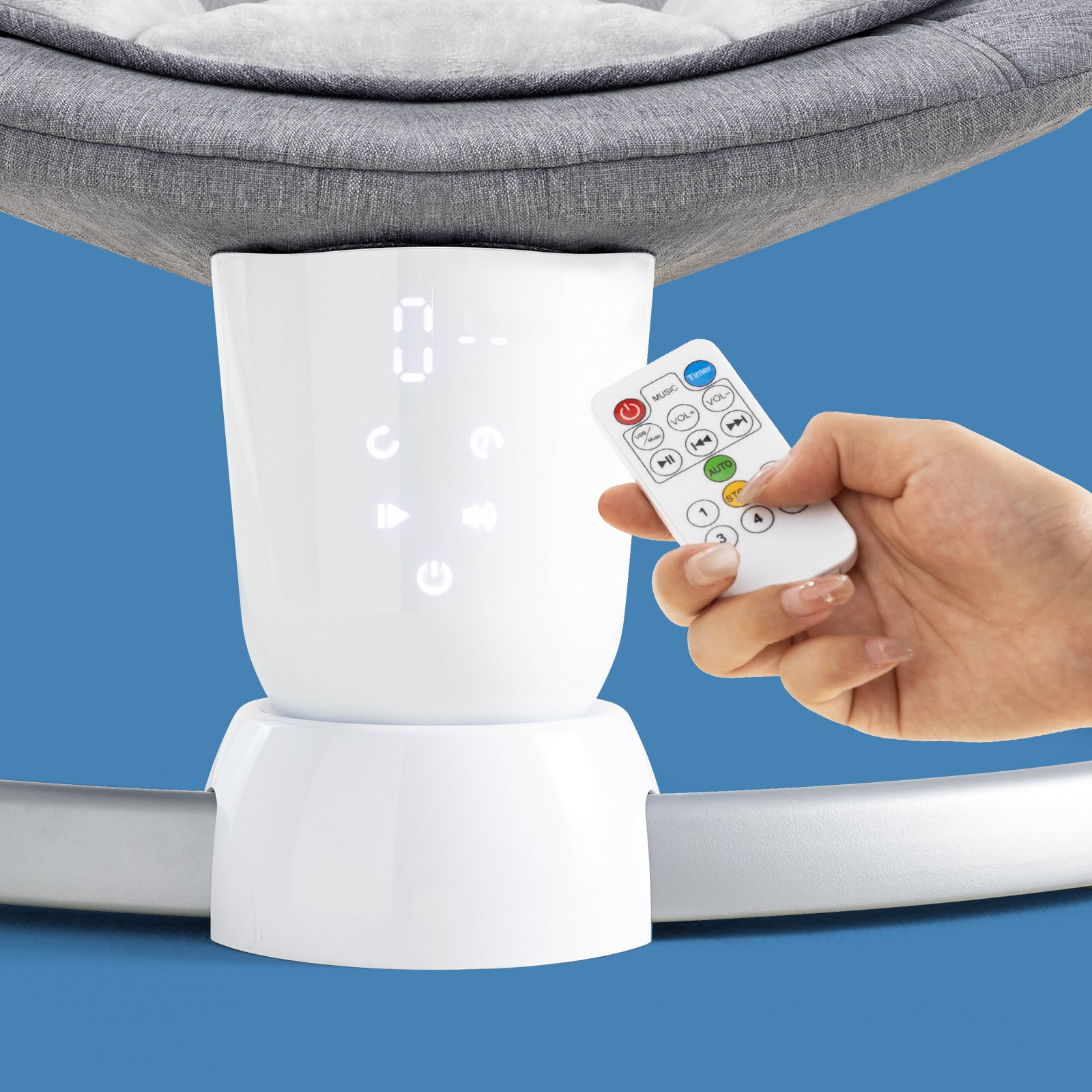 HARPPA Baby Swing for Newborns with Remote Control, 5 Sway Speed, Bluetooth Music