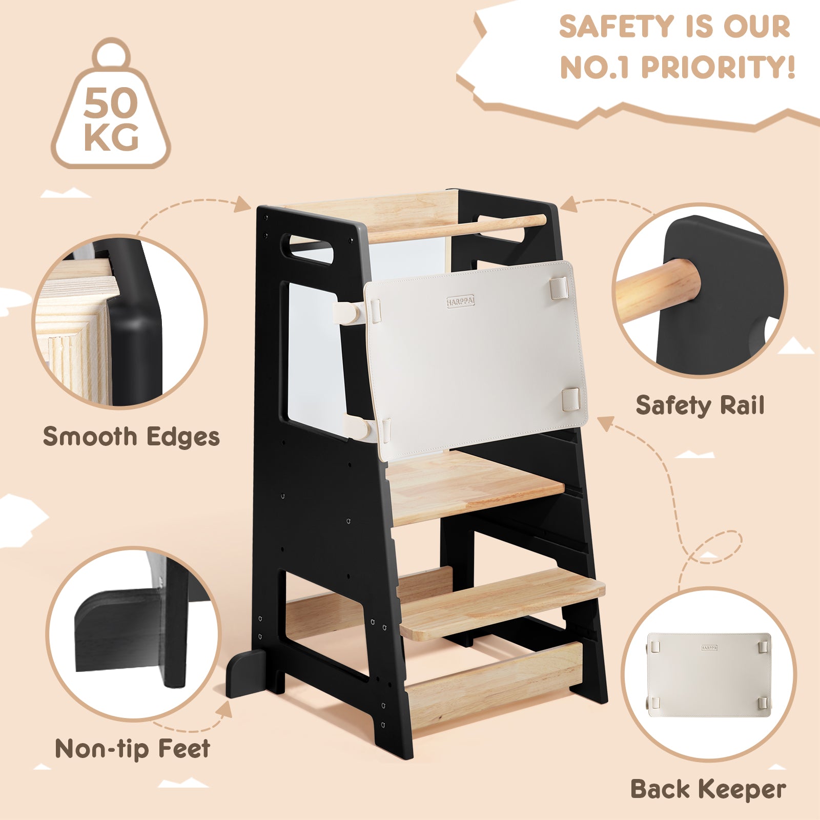 HARPPA Nordo | Toddler Kitchen Stools Helper