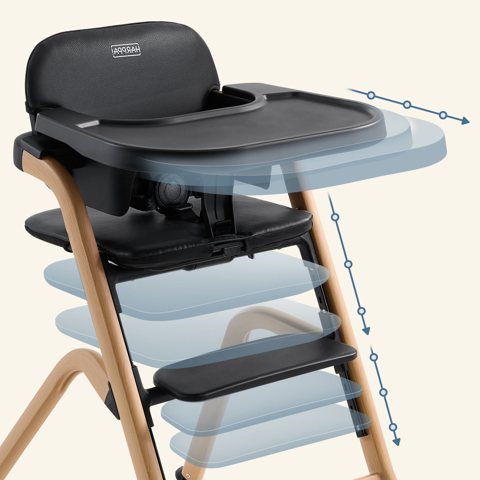 HARPPA Caspio | Adjustable Baby High Chair with Removable Tray