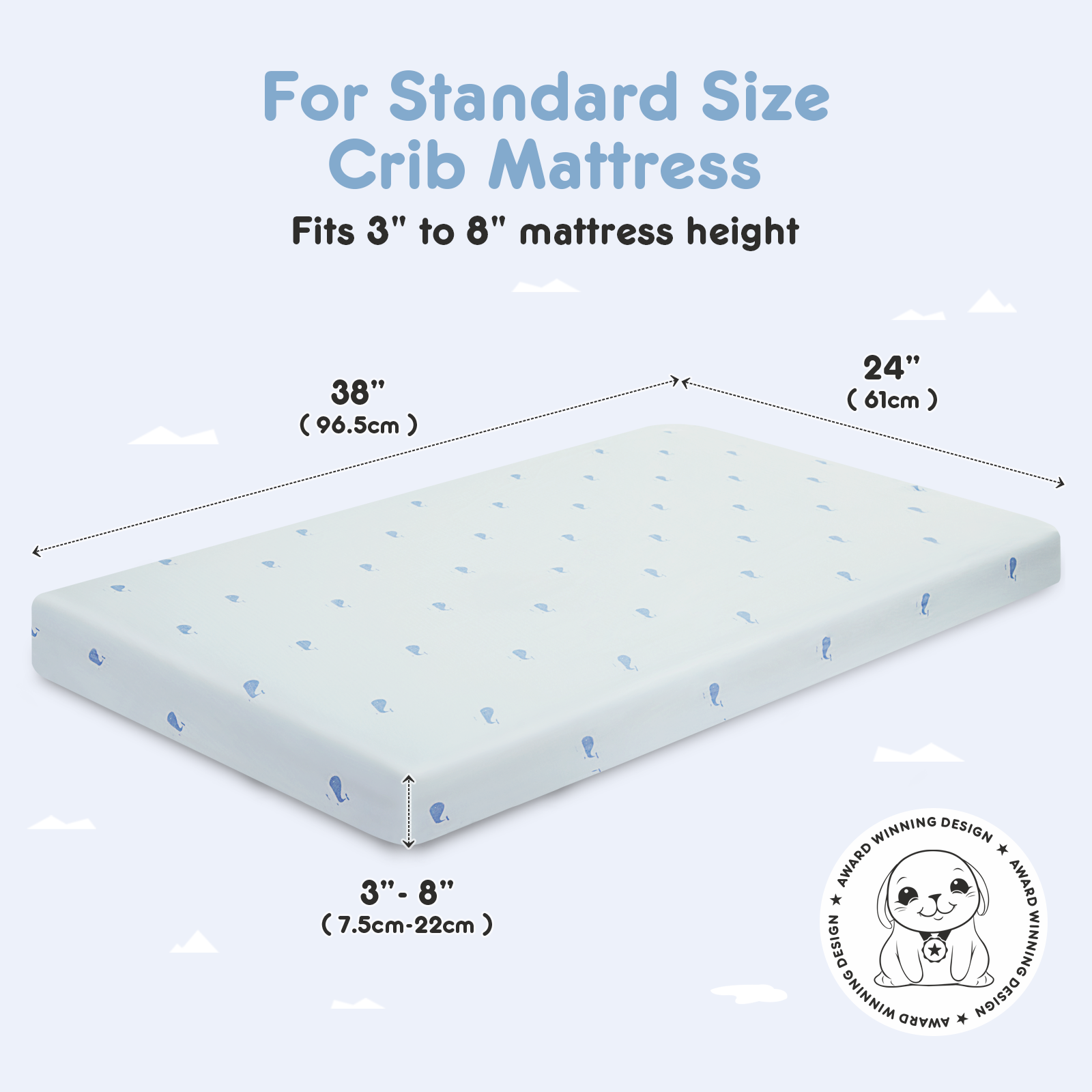HARPPA BABY Mini Crib Sheets Fitted for Girls and Boys