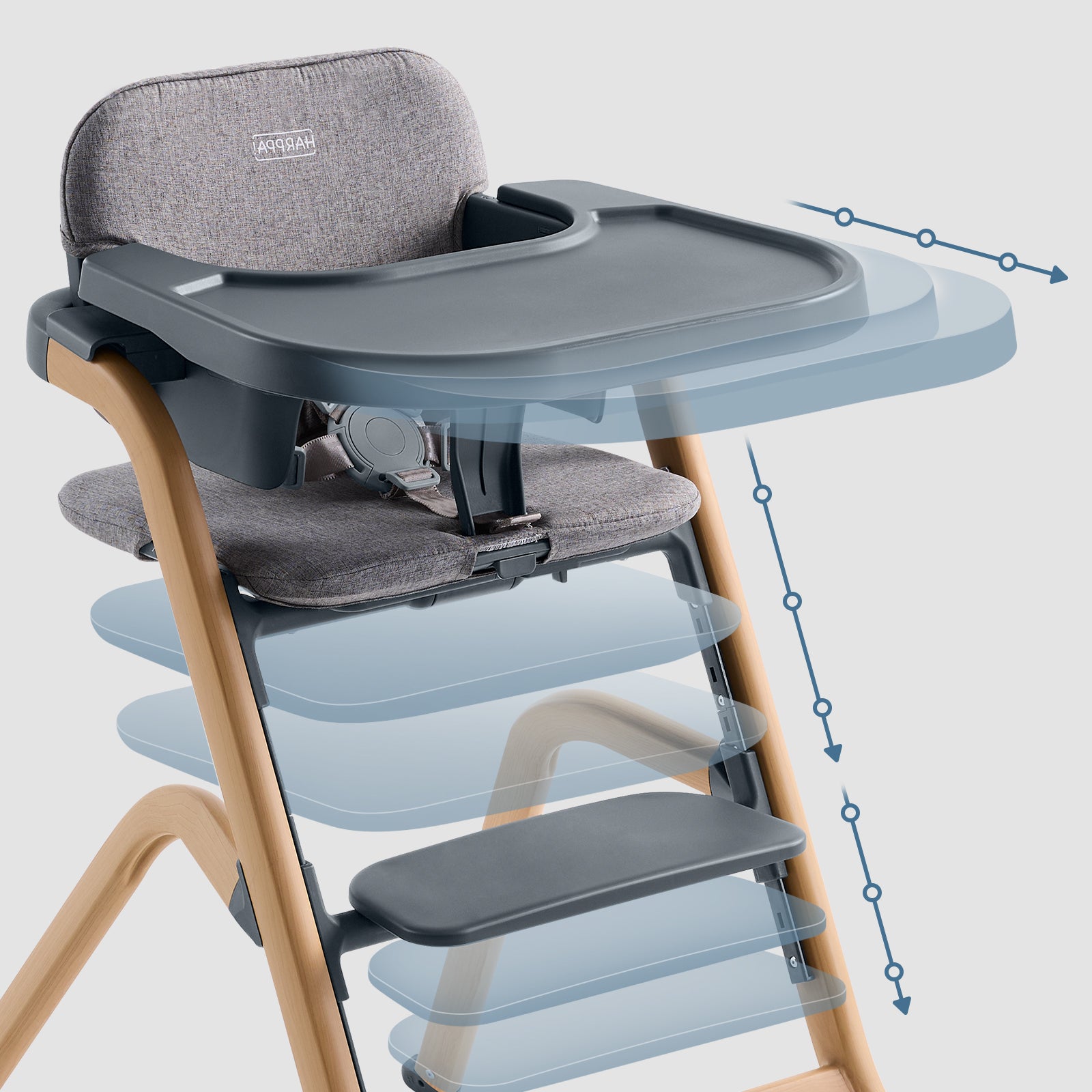 HARPPA Baby High Chair | Adjustable Baby Chair with Removable Tray