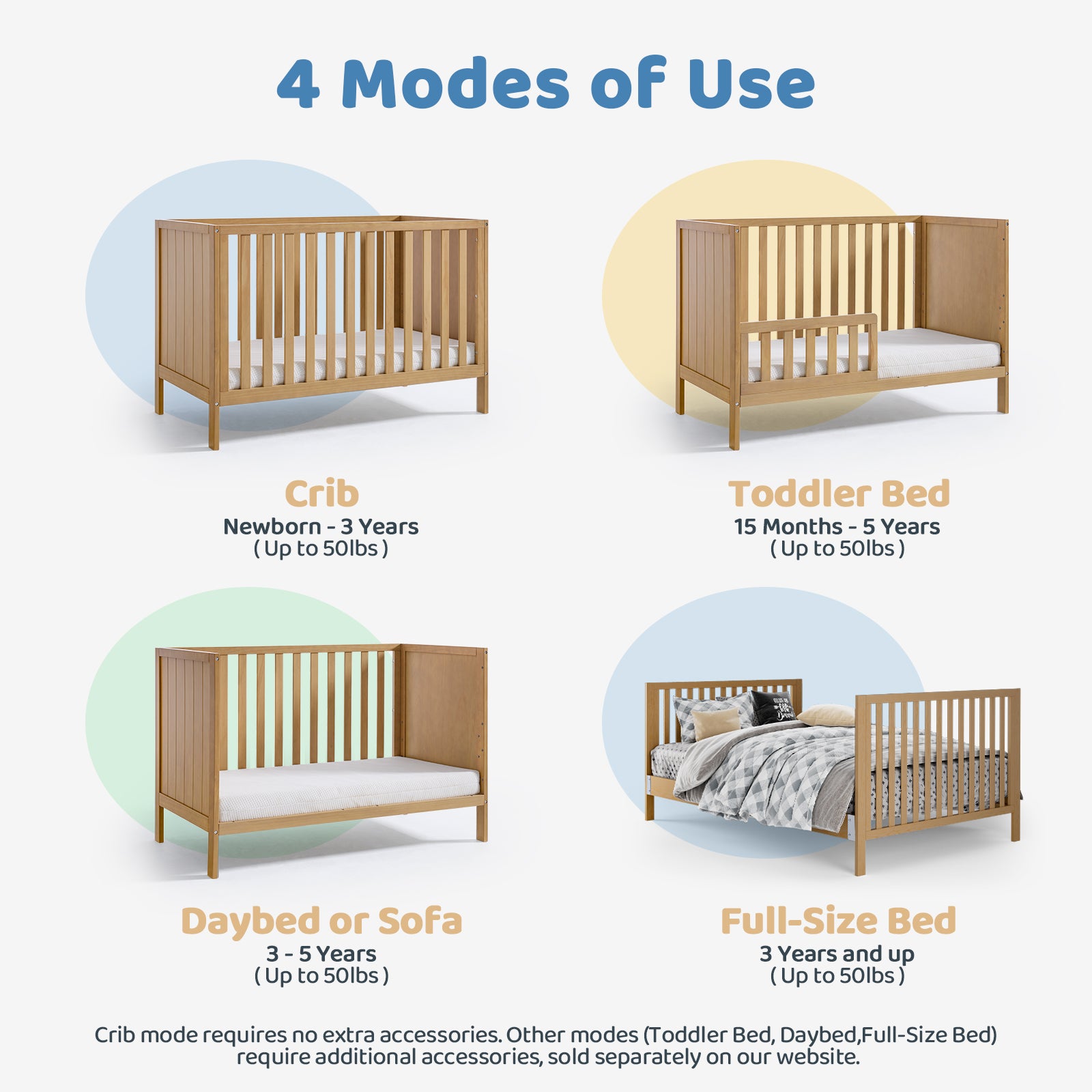 HARPPA Grevia 4-in-1 Crib