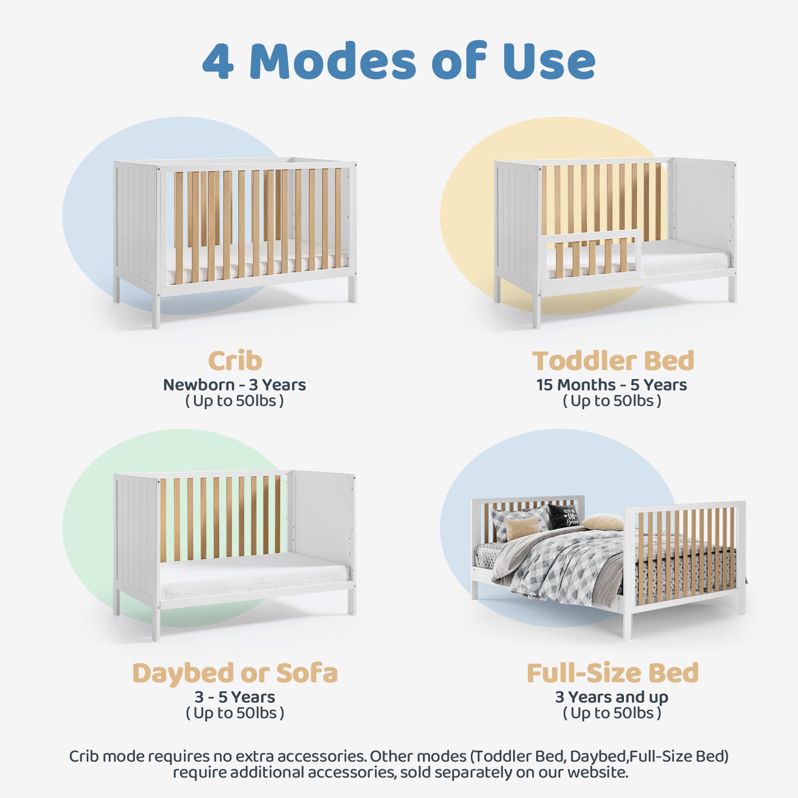 HARPPA Grevia 4-in-1 Crib