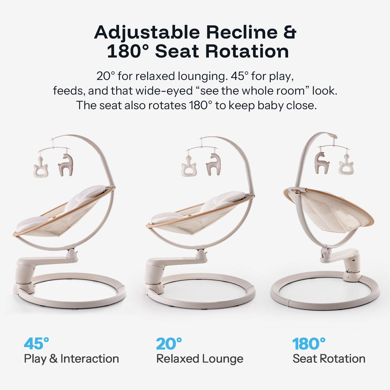 HARPPA Weddell Signature | Eye-Level Electric Baby Swing