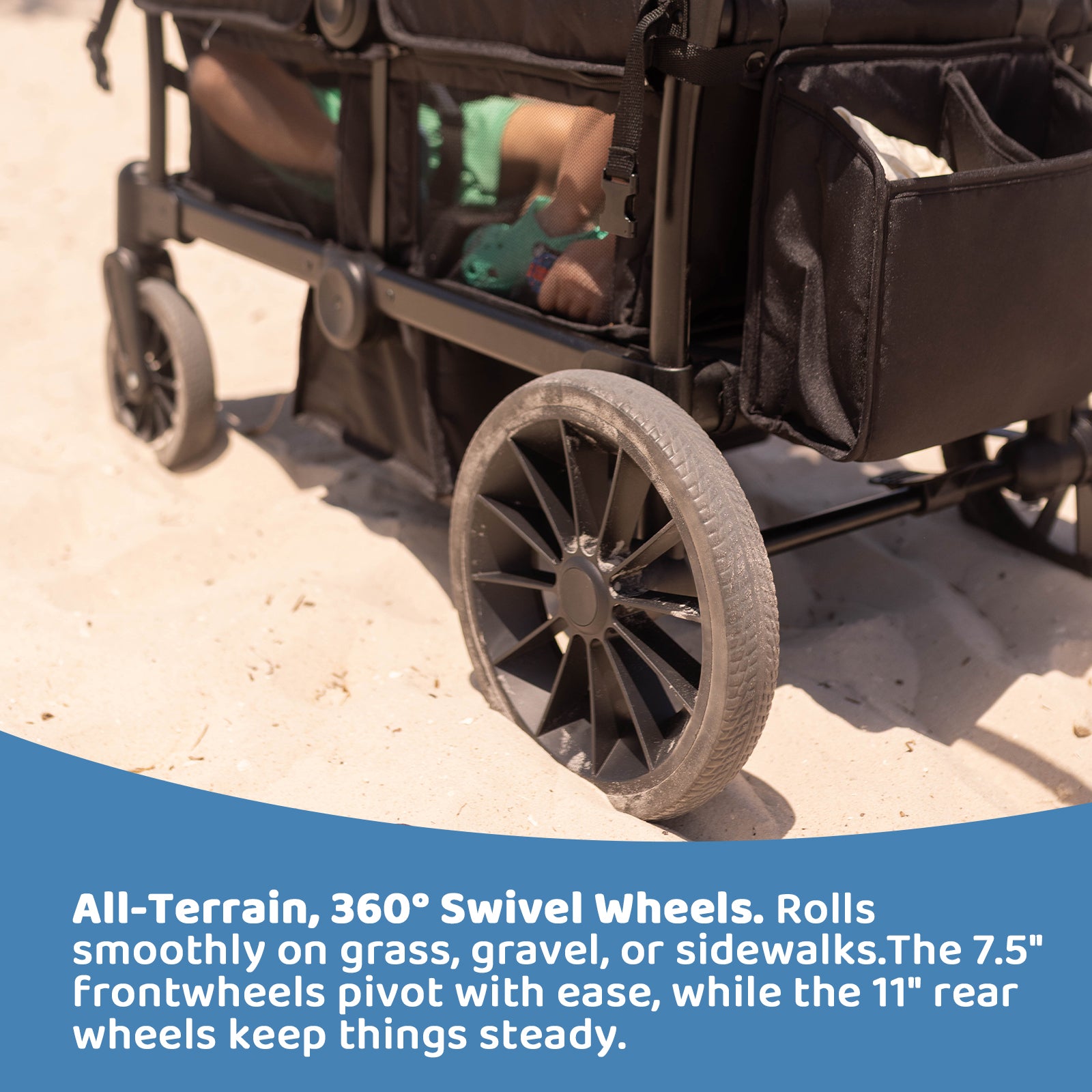 collapsible stroller wagon HARPPA | 2-Seat All-Terrain Wagon Stroller — Adventure Made Easy
