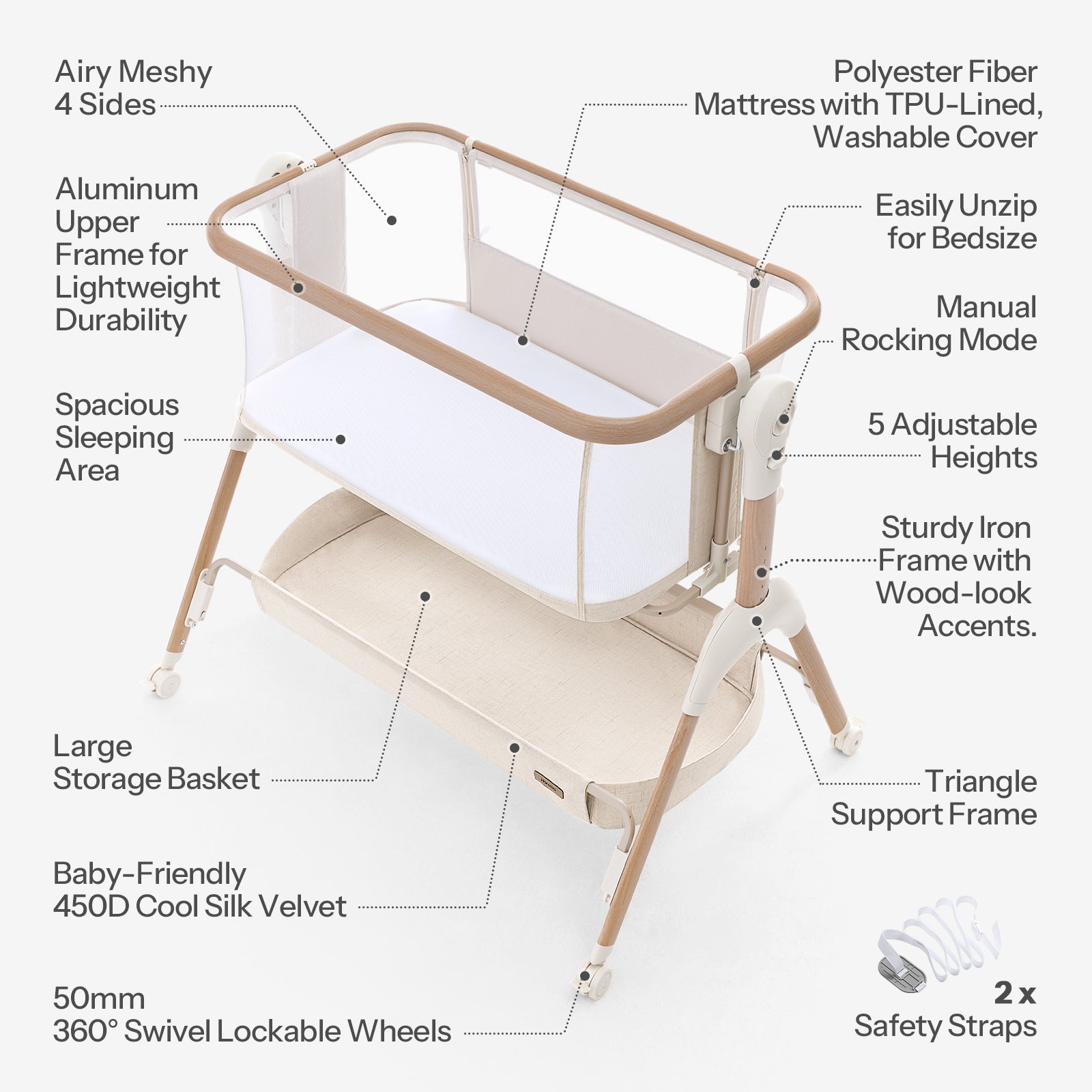 #color_Sand Cream Wood-Grain Finish