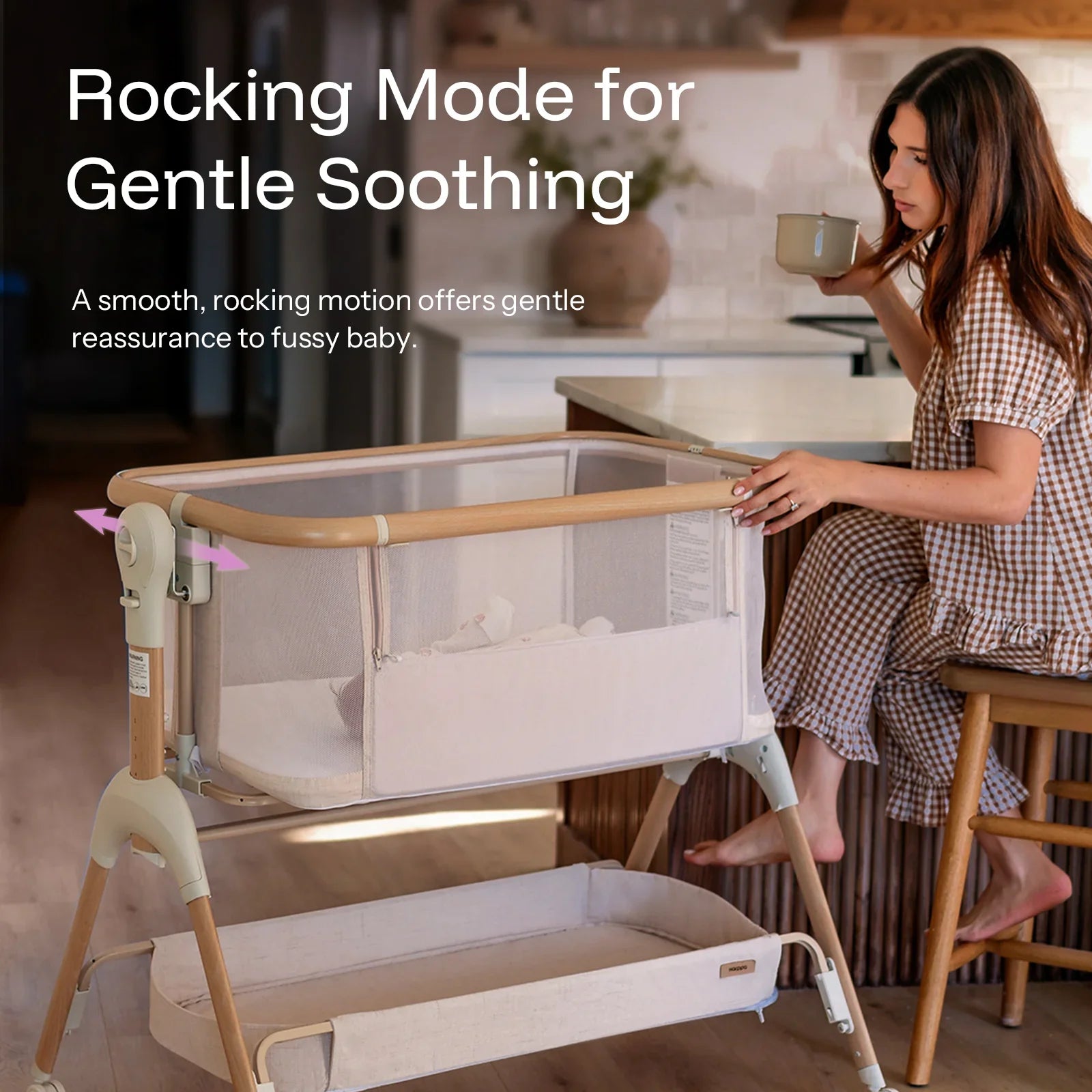 Harppa Cuddly Signature Non-Toxic, Ultra-Breathable Baby Bassinet