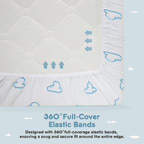 HARPPA BABY Mini Crib Sheets Fitted for Girls and Boys