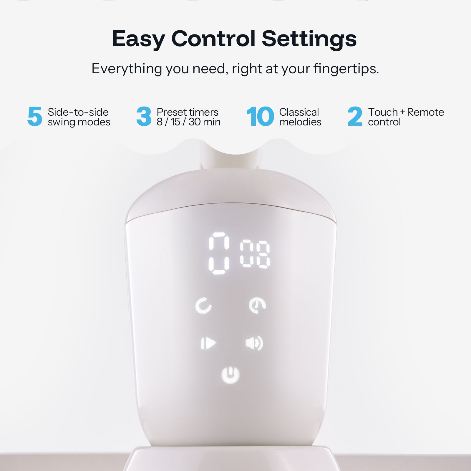 HARPPA Weddell Signature | Eye-Level Electric Baby Swing