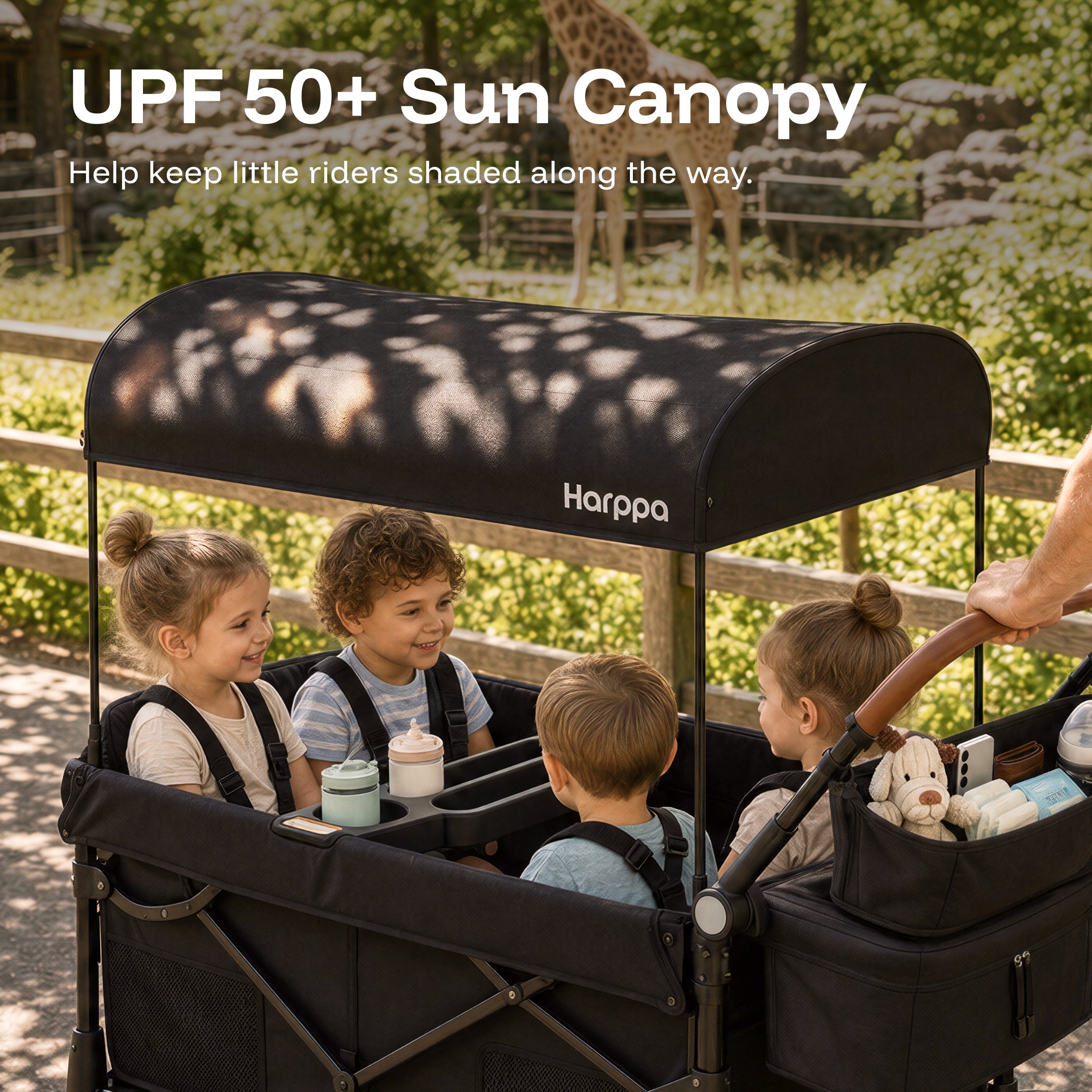 Harppa Remy Plus | 4-Seat All-Terrain Wagon Stroller — More Room, More Adventure