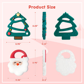 HARPPA Santa Claus & Christmas Tree Teething Toy made with Food-Grade Silicone