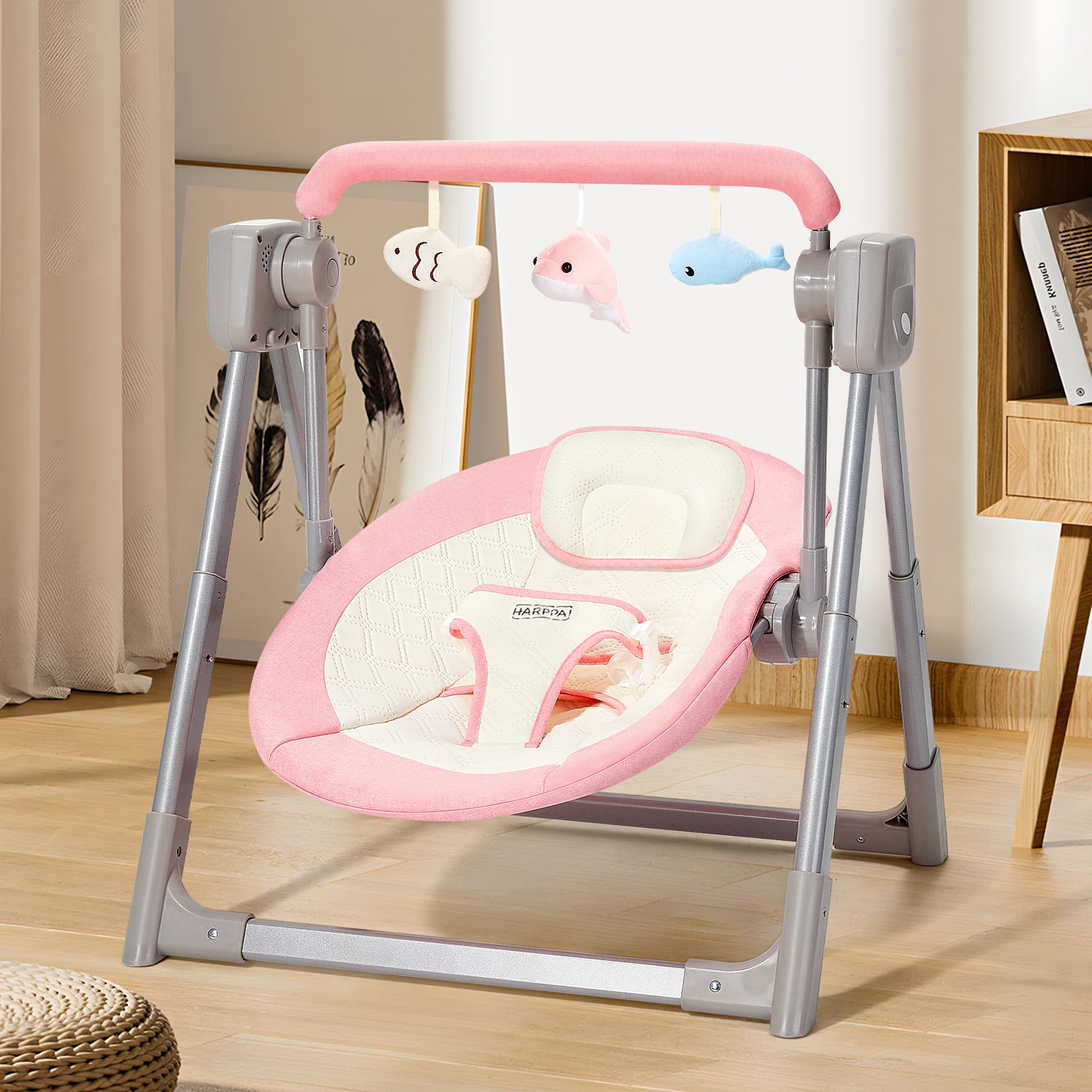 HARPPA Baby Compact Portable Baby Swings with Music