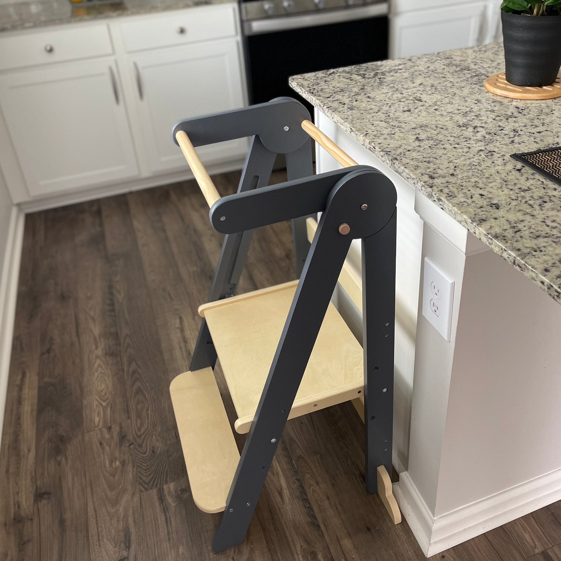 HARPPA Foldable Toddler Learning Tower Kitchen Stool Helper