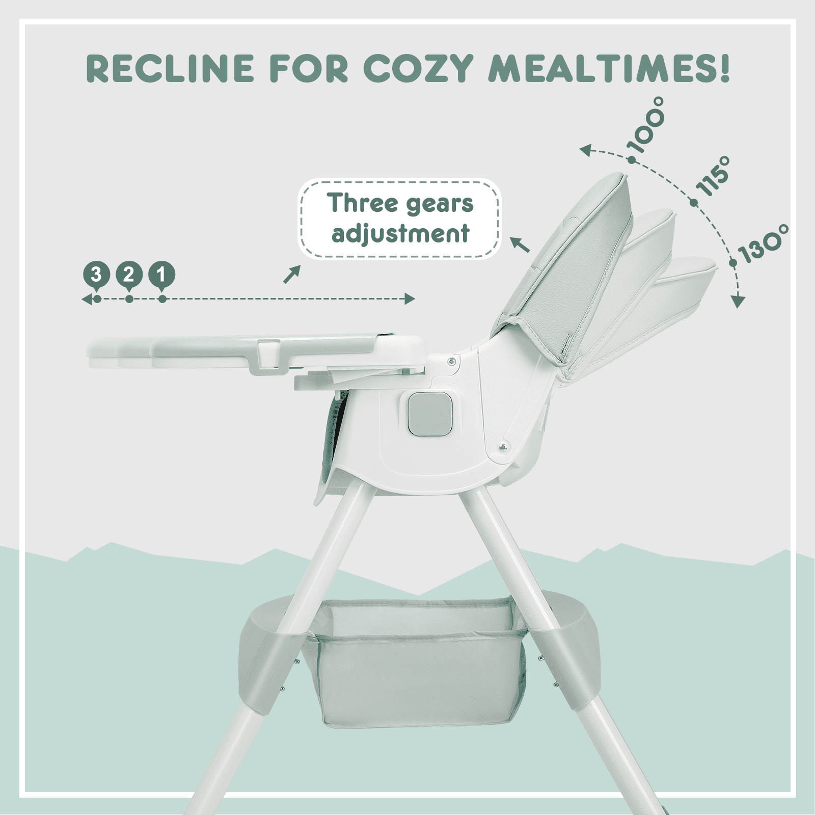 HARPPA 4-in-1 Convertible High Chair for Babies and Toddlers, Green