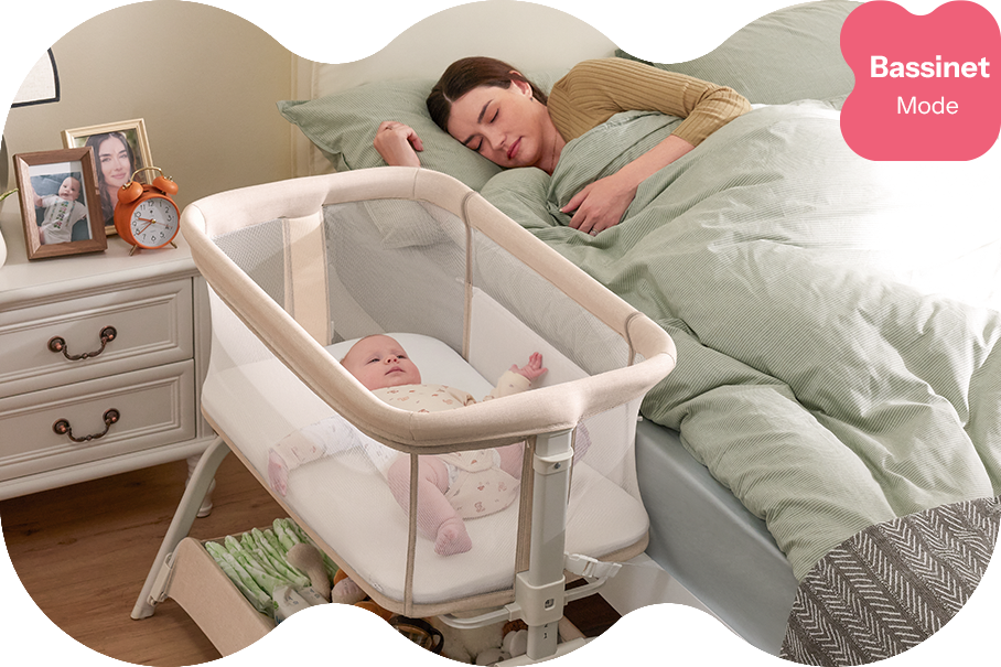 Harppa Cuddly Lite | 2-in-1 Baby Bassinet & Bedside Sleeper for