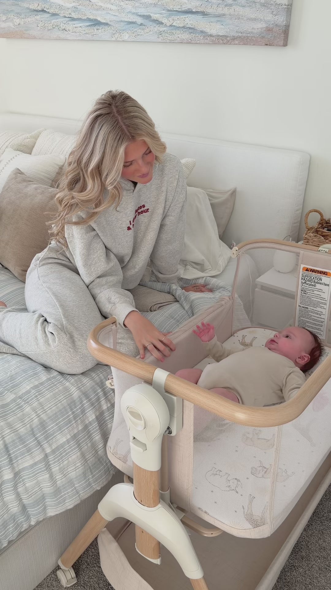 HARPPA Cuddly Signature | 3-in-1 Rocking Baby Bassinet & Bedside