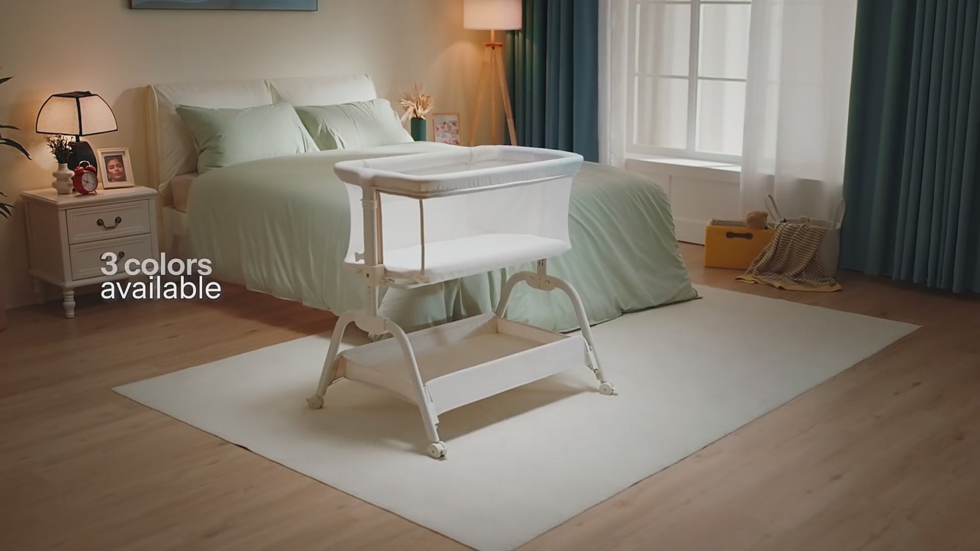 Harppa Cuddly Lite 2-in-1 Baby Bassinet & Bedside Sleeper, Compact